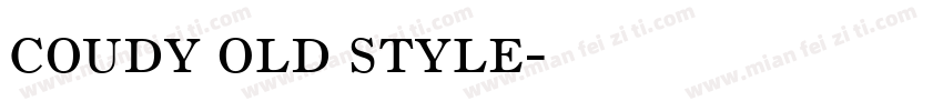 coudy old style字体转换